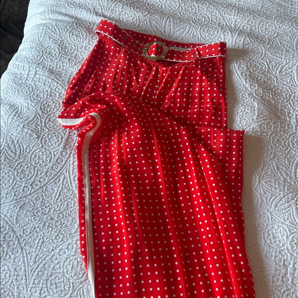 Zimmermann Red & white Polka Dot pants size 0. Wrap Top size 1 sold separately - Picture 11 of 16